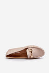 Women's Classic Eco Leather Moccasins in Beige Demese