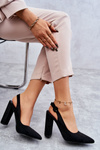High Heels Pointed Toe Pumps Black Alanza