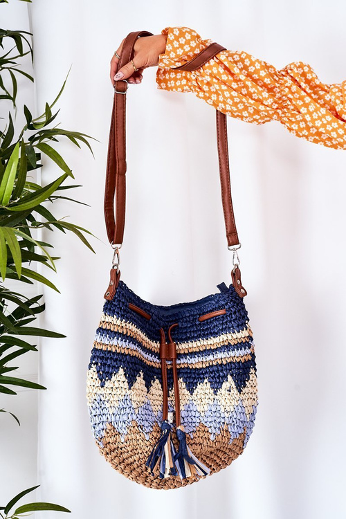 Braided Messenger Bag NOBO XK0430 Navy Blue