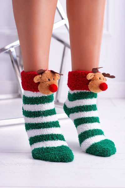 Ladies' SOXO Christmas Socks with Reindeer
