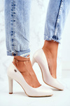 Women's Pearl Stiletto pumps Sergio Leone Beige Campbell