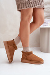 Low Suede Snow Boots Natural Leather Vinceza 97950 Camel