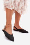 Ballet Flats With Braiding And Pointed Toes Black Hefion
