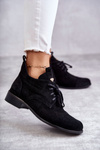 Suede Booties Laced Boots Nicole 2781 Black