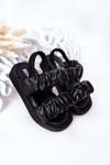 Children's Sandals With Drawstring Black Sweetness
