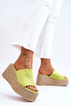 Women's Wedge And Platform Slippers Lime Ysabel