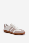 Women's Low Eco Leather Sneakers White-Grey Relialia