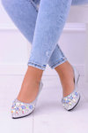 Lu Boo Silver Eraser Ballerinas Stones Even