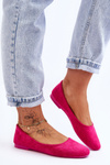 Women's Suede Ballerina Flats Fuchsia Lasota
