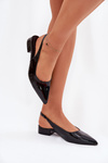Lacquered Ballerinas On Low Heel Black Testori