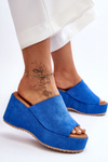 Women's Slippers On A Massive Platform Blue Martina