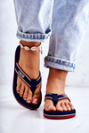 Women's Classic Flip-flops Big Star JJ274A376 Navy Blue