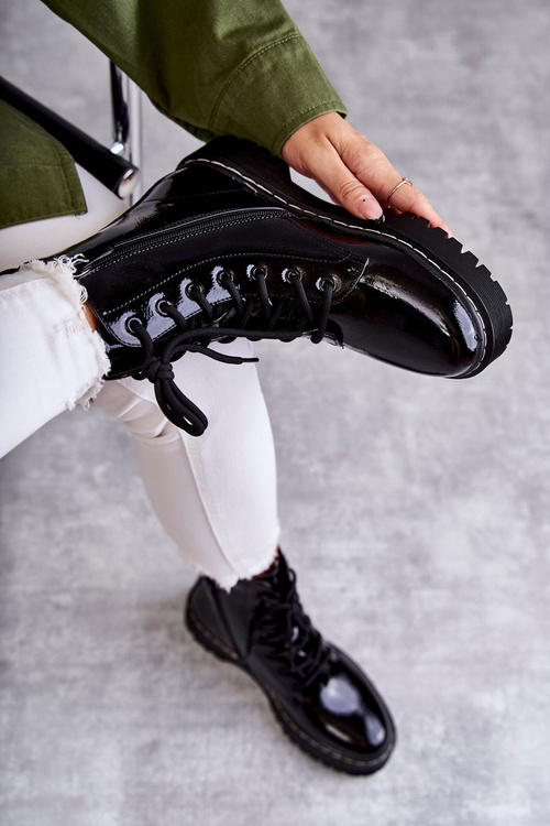 Women's Flat Boots Black Kognito