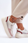 Women's Sports Shoes on a Chunky Platform White-Pink Gemma