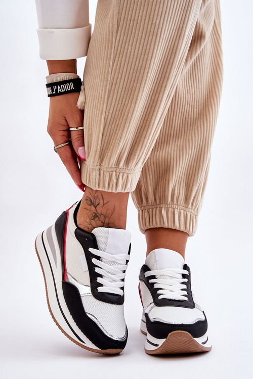 Buty Sportowe Damskie Koturn Platforma Allen