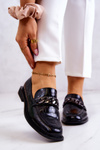 Leather Loafers With Chain Black Killen 