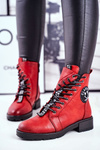 Women's Flat Boots Red Aspen