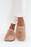 Furry Women's Platform Slides with Strap and Buckle Beige Noraline