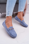 Women's Blue Suede Sonnero Moccasins