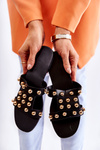 Women's Classic Slippers With Ornaments Black Scotlyn