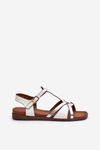 Women's Flat Sandals Made of Eco Leather Sergio Leone SK071H White