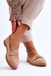 Comfortable Suede Women's Loafers Dark beige Lucca