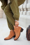 Women’s Boots On High Heel Leather Big Star Camel GG274330
