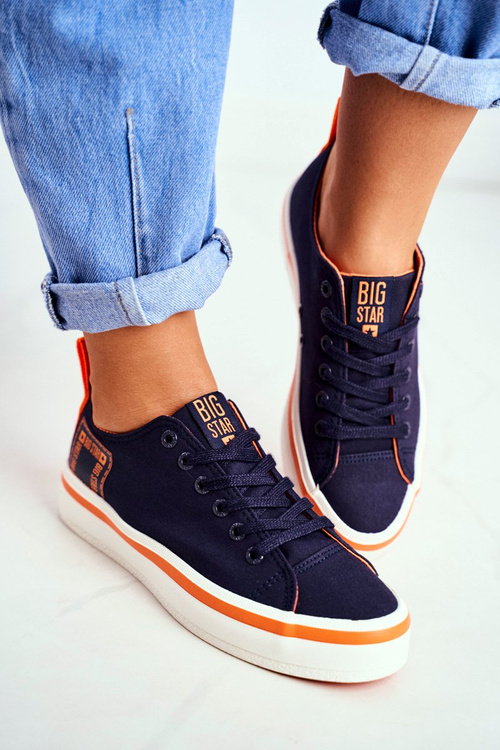 Women's Sneakers Big Star Navy Blue FF274A070