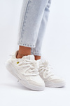 Women's Sneakers with Chunky Lacing White Miatora
