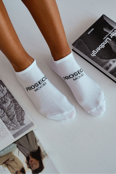 Stopki Damskie Biało-Czarne PROSECCO MOOD