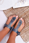 Women's Navy Blue Flip Flops Baisan
