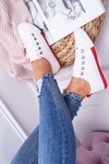 Women's Sneakers White Red Stripe Nigrid2