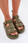 Women's platform sandals green Nitavelia