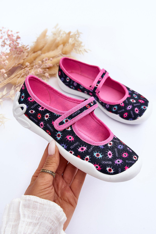 Girl's Ballet Flats Befado 114Y518 Navy-Pink