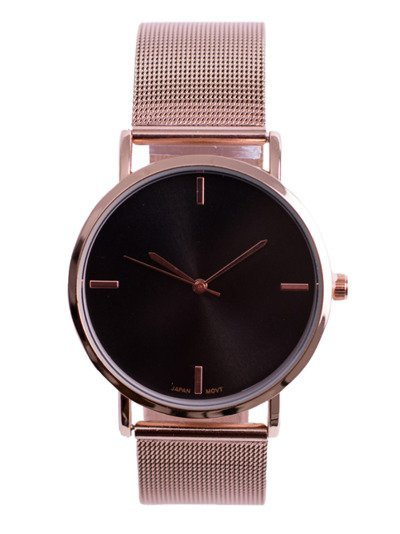 Women's Watch Michael John Lyssa Gold Bracelet / Black Dial