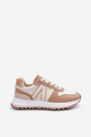 Women's Leather Sport Shoes Beige Kabama
