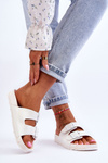Women's Platform Slides White Vertigo