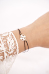 Women's Bracelet Black String Celebrity Gold Clover Clara