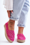 Espadryle Damskie Ażur Różowe One Lover 6605