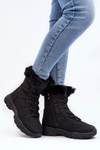 Women's Snow Boots with Faux Fur Zip Black Vittora