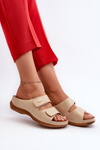 Light Women's Clogs With Faux Leather Beige Frellia