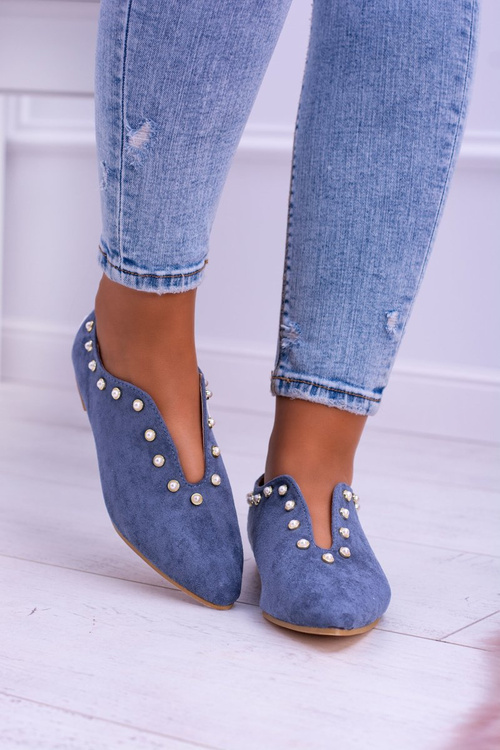 Lu Boo Błękitne Półbuty Z Wycięciami Korale Merseo