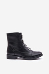 Warm Women's Ankle Boots with Zipper Black Evalith