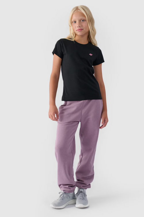 Girls Smooth Cotton T-shirt Black 4F 4FJWMM00TTSHF1658-20S