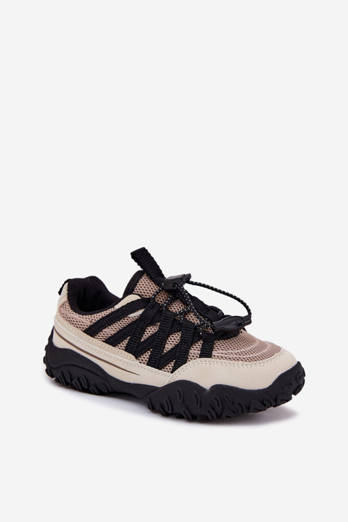 Dziecięce Sneakersy Ze Ściągaczem Beżowe Nanelita 