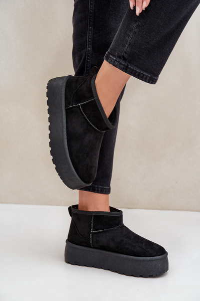 Women's Snow Boots On Platform Black Ninala