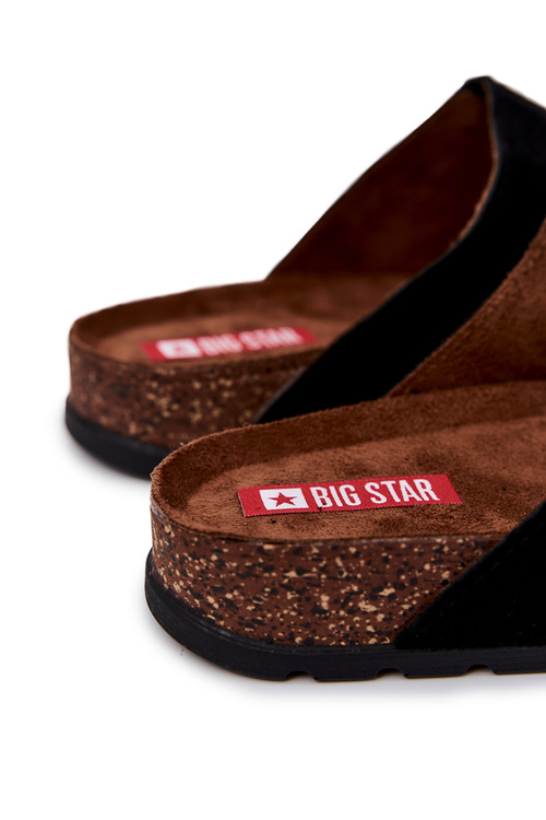 Klapki Męskie Wsuwane Rzepy Czarne Big Star JJ176001