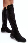 Women's Suede Boots Over The Knee SBarski HY27098A Black