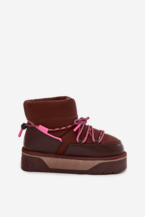 Snow boots on platform D.Franklin DFSH371015 Chocolate