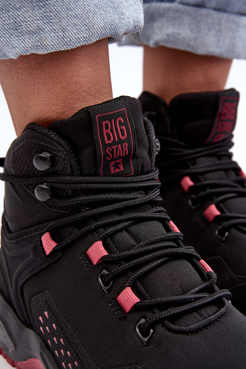 Men's Trekking Shoes Trappers Memory Foam System Black Big Star MM274562